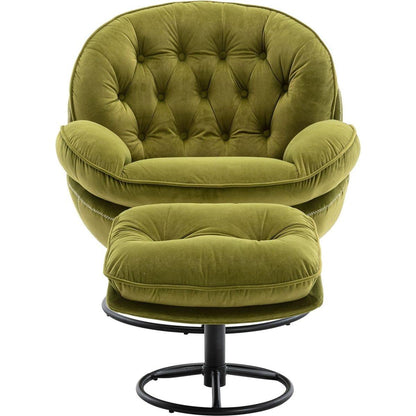 Accent chair TV Chair Living room Chair with Ottoman-FRUIT GREEN