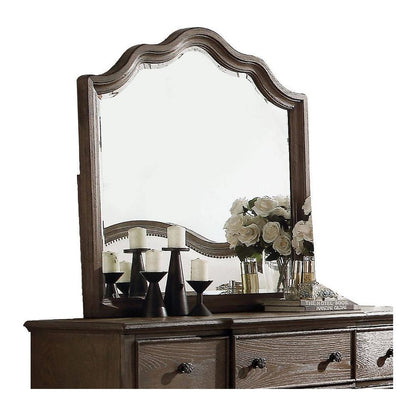 Baudouin Mirror in Weathered Oak