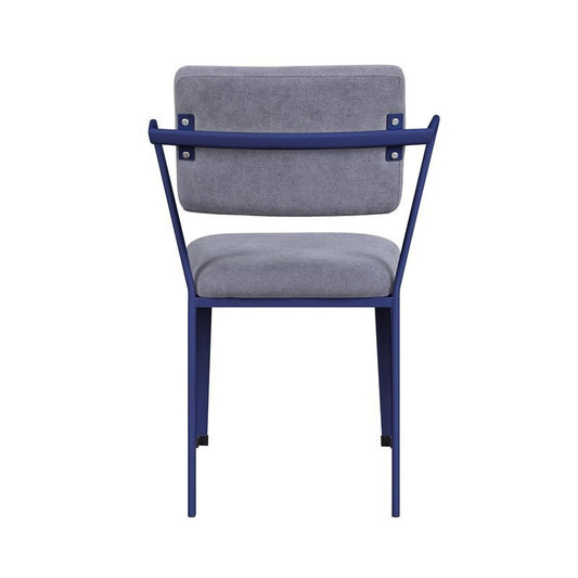 CarChair, Gray Fabric & Blue