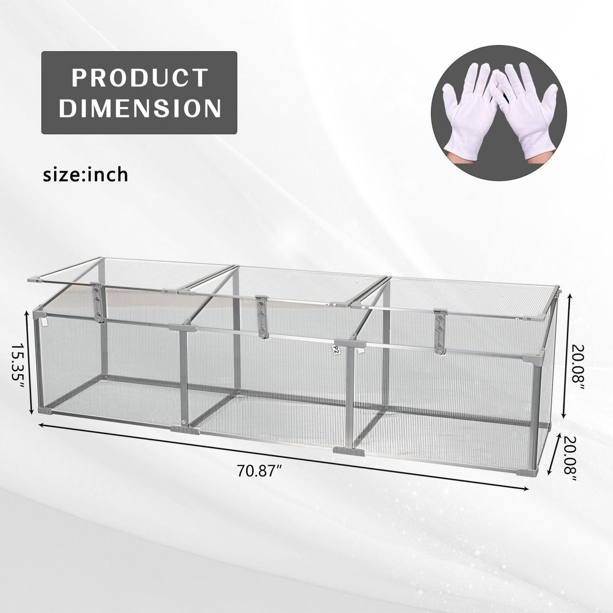 Polycarbonate Greenhouse for Outdoors in Winter - Streamdale Furniture