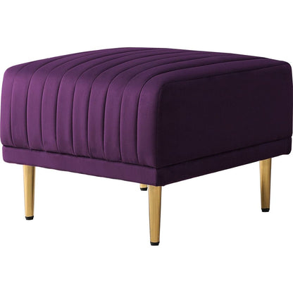 Purple Velvet Ottoman for Modular Sectional Living Room Sofa or Chair