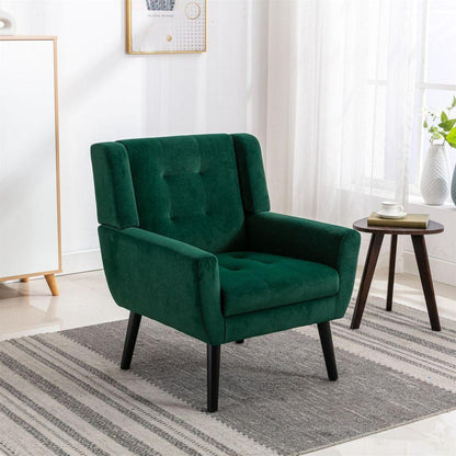 Modern Soft Velvet Material Ergonomics Accent Chair Living Room Chair Bedroom Chair Home Chair With Black Legs For Indoor Home - Streamdale Furniture