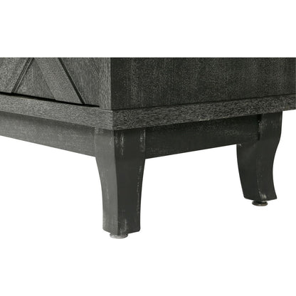 Stronger Vintage Style Buffet Cabinet, Lacquered Accent Storage 4 Door Wooden Cabinets, Thickened Sideboard Storage Cabinet for Entryway, Living Room, Taupe Grey - Streamdale Furniture