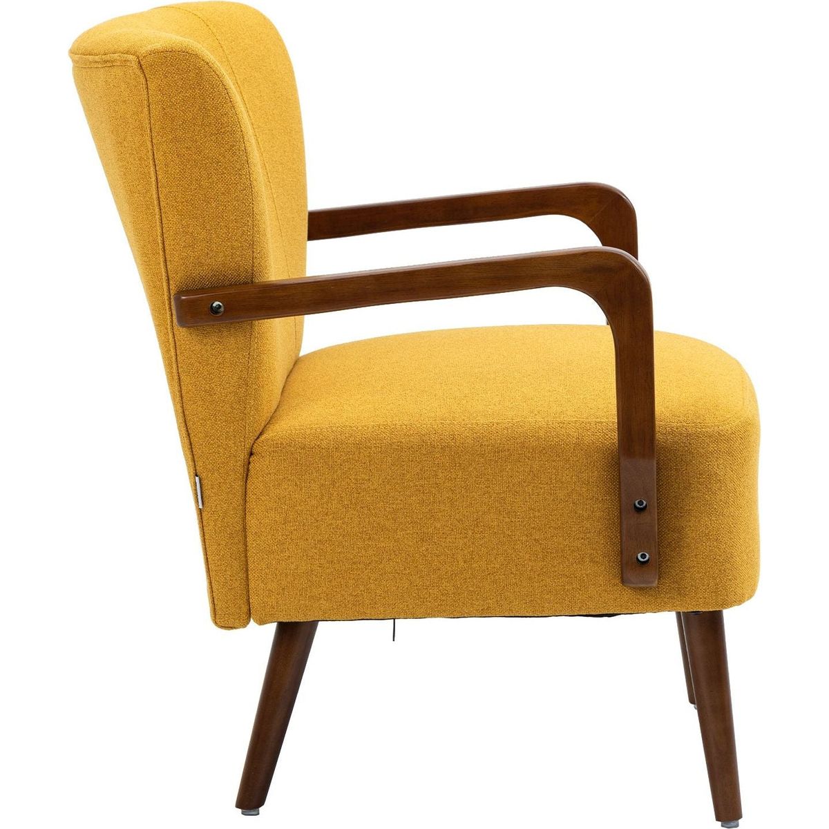 Wood Frame Armchair, Modern Accent Chair Lounge Chair for Living Room