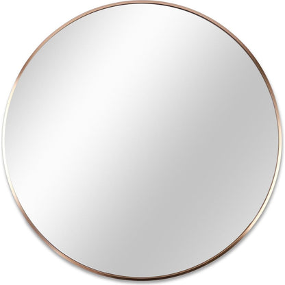 Circle Mirror 20 Inch, Gold Round Wall Mirror Suitable for Bedroom, Vanity, Living Room, Bathroom, Entryway Wall Decor and More, Brushed Aluminum Frame Circle Mirrors for Wall