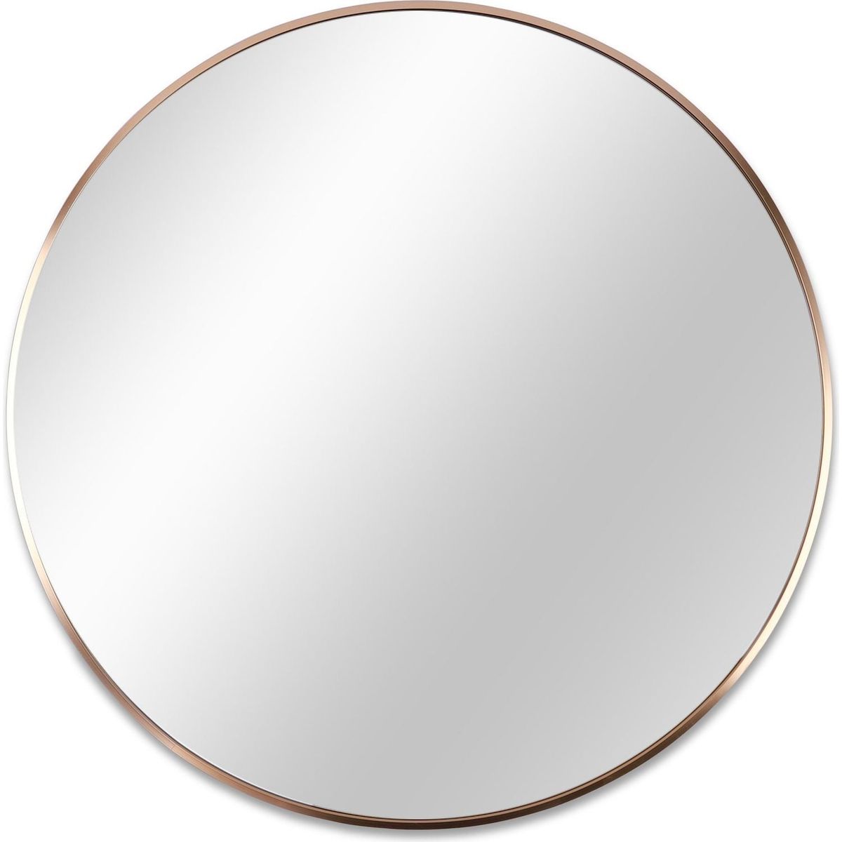 Circle Mirror 24 Inch, Gold Round Wall Mirror Suitable for Bedroom, Living Room, Bathroom, Entryway Wall Decor and More, Brushed Aluminum Frame Large Circle Mirrors for Wall