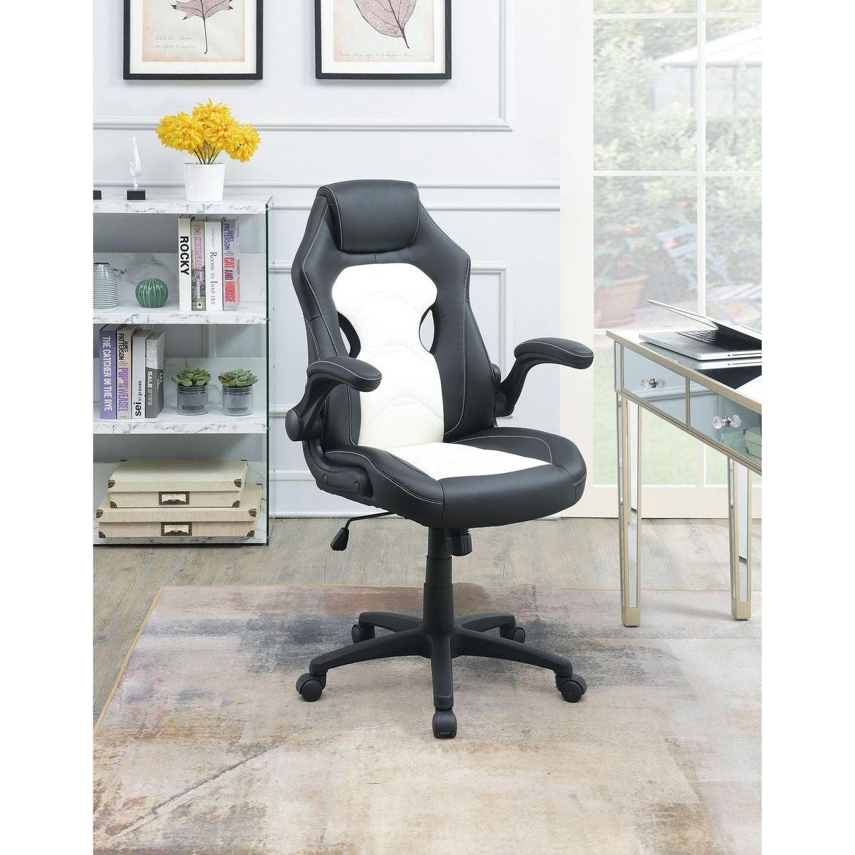 Adjustable Heigh Executive Office Chair, Black and White