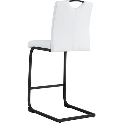 White PU Chair Barstool Dining Counter Height Chair Set of 2