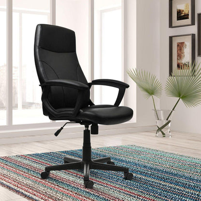 Medium Back Executive Office Chair, Black