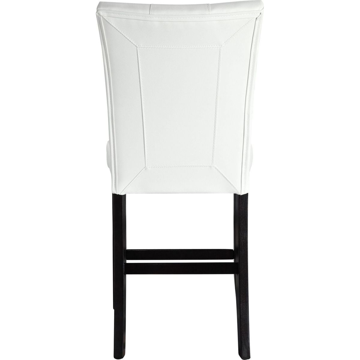 Hussein COUNTER HEIGHT CHAIR White PU & Black Finish