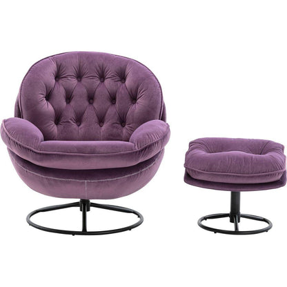 Accent chair TV Chair Living room Chair with Ottoman-PURPLE