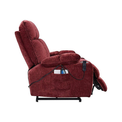 Dual OKIN Motor Power Lift Recliner Chair for Elderly Infinite Position Lay Flat 180 degree Recliner with Heat Massage