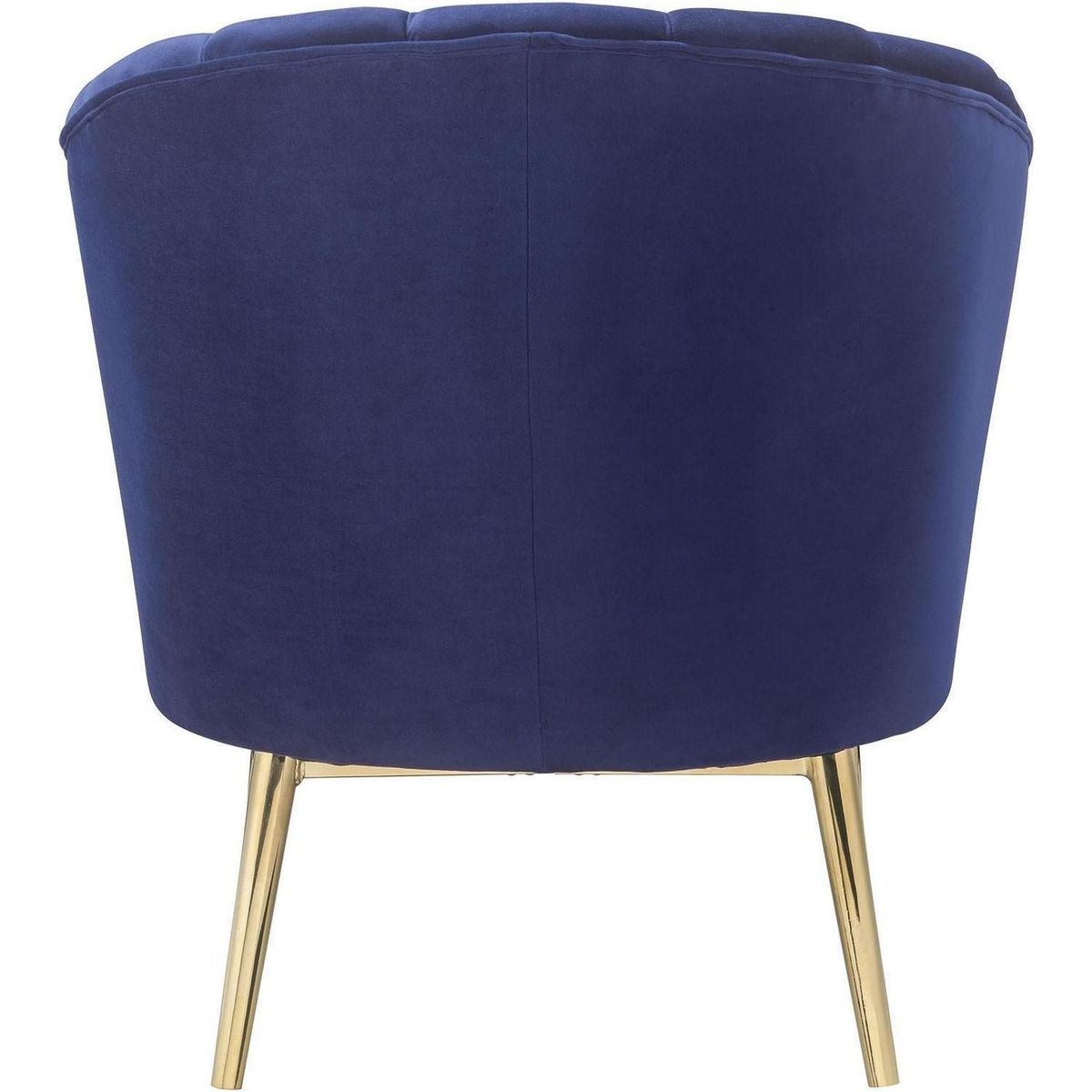 Colla Accent Chair in Midnight Blue Velvet & Gold