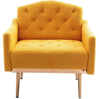 Accent Chair, leisure single sofa with Rose Golden feet