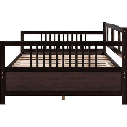 Full Size Daybed with Support Legs, Espresso - Streamdale Furniture