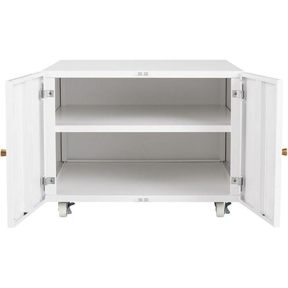 Office furniture Copier Cabinet white 2 door steel copier stand mobile pedestal file Printer Stand