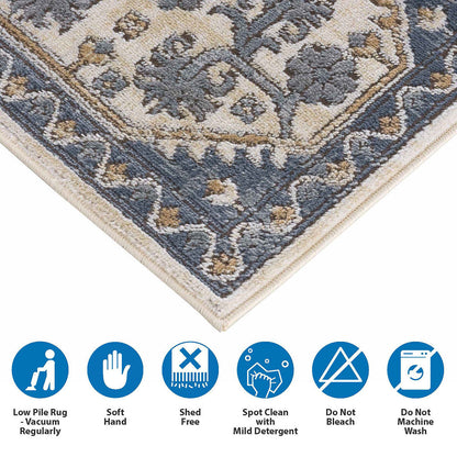 Dakota Tiled Border Area Rug