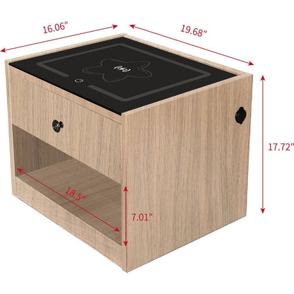 NIGHTSTAND WITH WIRELESS CHARGING STATION