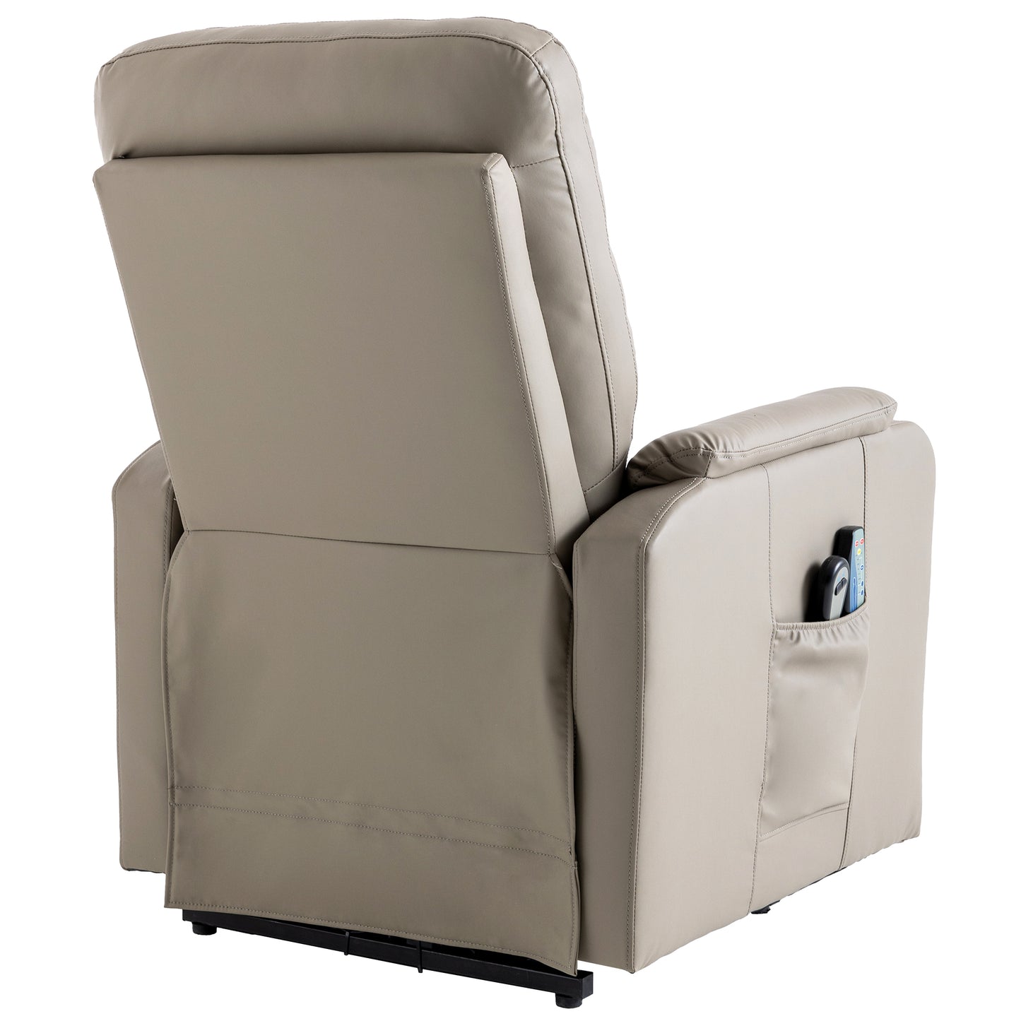 Massage Recliner Chair Electric Power Lift Chairs with Side Pocket, Adjustable Massage and Heating Function for Adults and Seniors, Olive Grey