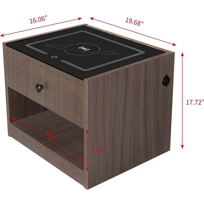 NIGHTSTAND WITH WIRELESS CHARGING STATION