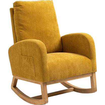 living room Comfortable rocking chair living room chair Yellow