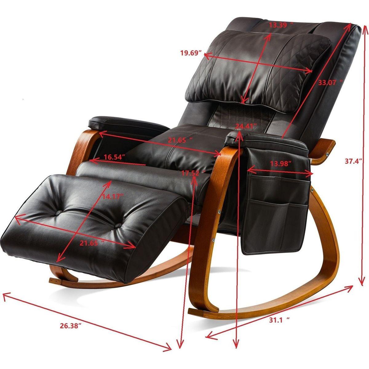 MASSAGE Comfortable Relax Rocking Chair Brown