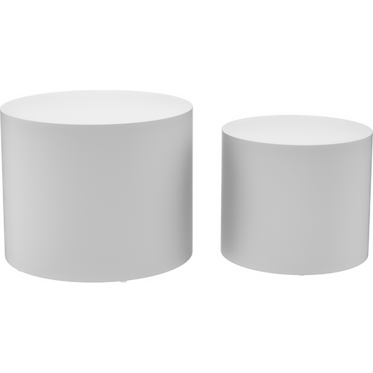 MDF with ash/oak/walnut veneer side table/coffee table/end table/nesting table set of 2 for living room,office,bedroom White