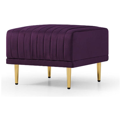 Purple Velvet Ottoman for Modular Sectional Living Room Sofa or Chair