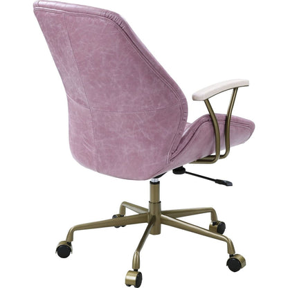 Hamilton Office Chair in Pink Top Grain Leather