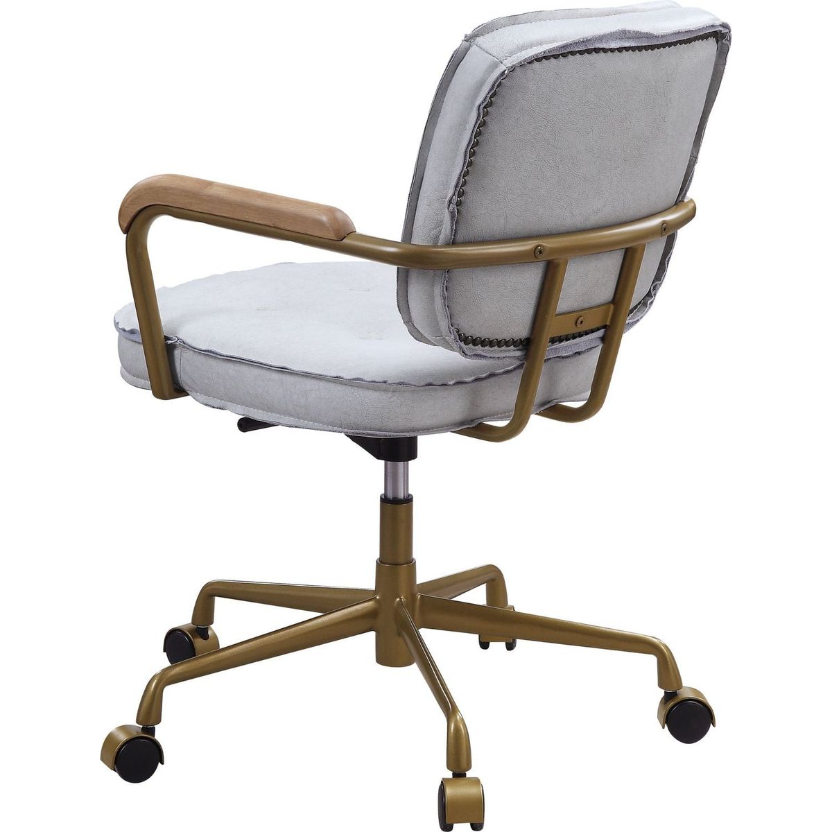 Siecross Office Chair in Vintage White Top Grain Leather