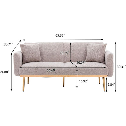 Velvet Sofa, Accent sofa .loveseat sofa with metal feet