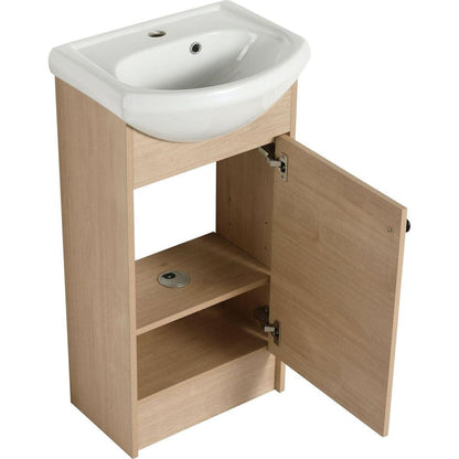 Freestanding 18 Inch Bathroom Vanity, Small Bathroom Vanity With Sink, Bathroom Vanity and Sink Combo (KD-PACKING)-G-BVB02218PLO