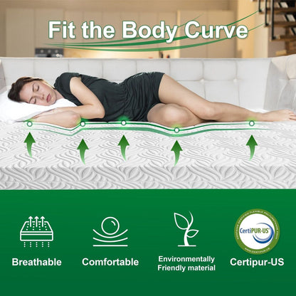 10 Inch Memory Foam Mattress, Full Foam Mattress with CertiPUR-US Certified