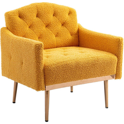 Accent Chair, leisure single sofa with Rose Golden feet