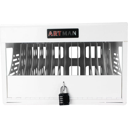 16 Bay Charging Cabinet for Laptop, Chromebook, Locking Charging Station-WHITE