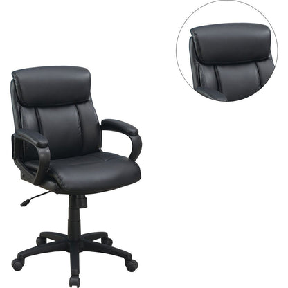 Standard Back Upholstered Office Chair, Black