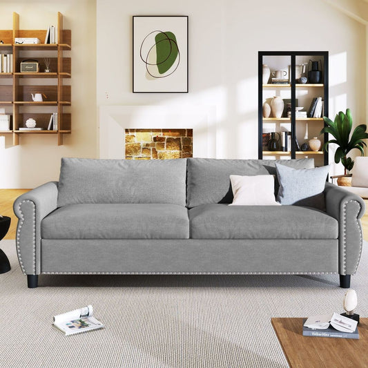 80.7" 2-in-1 Sofa Bed Sleeper with Large Memory Mattress(63"x70.9x3.3 inch), for Living Room Spaces Bedroom