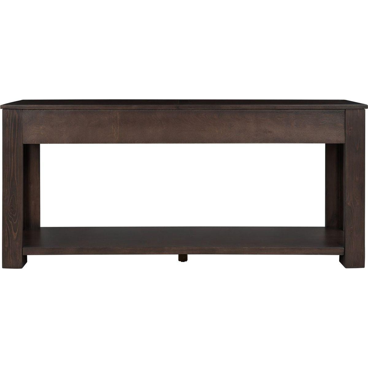 Console Table/Sofa Table with Storage Drawers and Bottom Shelf for Entryway Hallway (Espresso) - Streamdale Furniture