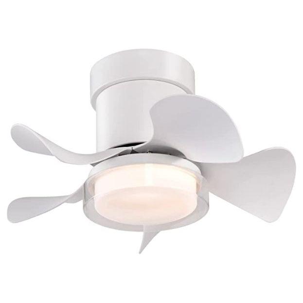 21 inch Ceiling Fan with 3 Color Temperatures Light and Remote Control DC Motor Powerful and low noise Small Space ceiling fan for Kitchen Bedroom Dining room Toilet Patio (Matte White)