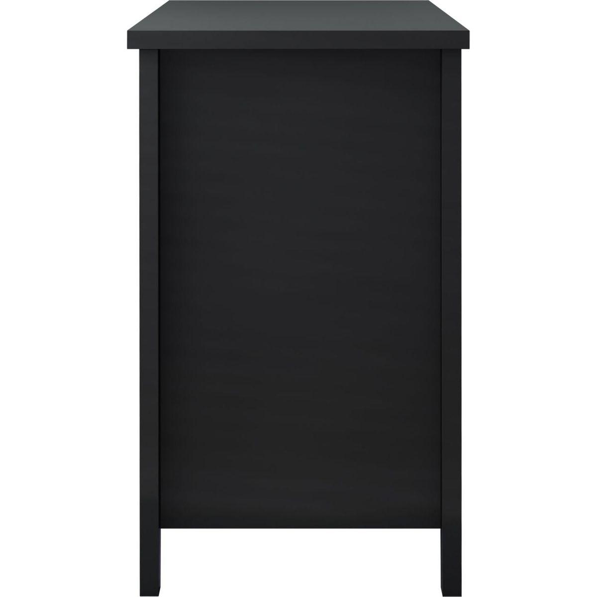 DRAWER DRESSER CABINETAR CABINET, storge cabinet, lockers, retro shell-shaped handle, can be placed in the living room, bedroom, dining room, black