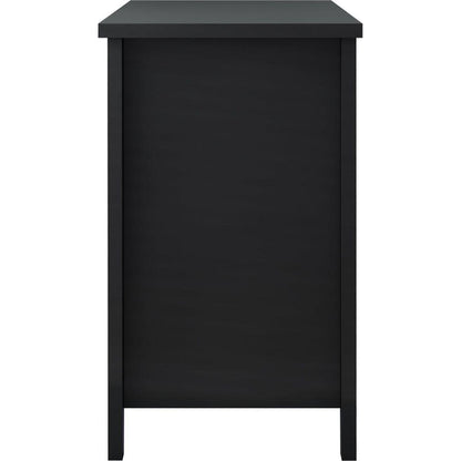 DRAWER DRESSER CABINETAR CABINET, storge cabinet, lockers, retro shell-shaped handle, can be placed in the living room, bedroom, dining room, black