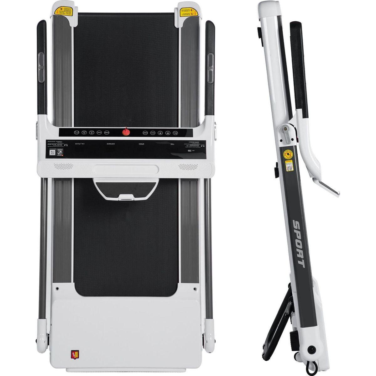 Portable Compact Treadmill;Electric Motorized 3.5HP;14KM/H;Medium Running Machine Motorised Gym 330lbs;Foldable for Home Gym Fitness Workout Jogging Walking;Bluetooth Speaker APP FITIME