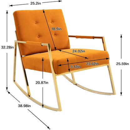 Accent Chair, leisure rocking chair with Stainless steel feet