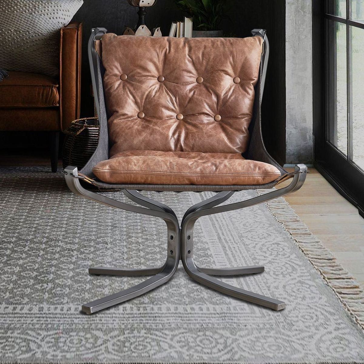 Top Leather Butterfly Chair