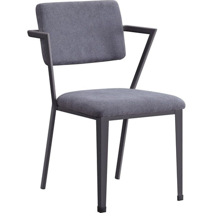 CarChair, Gray Fabric & Gunmetal