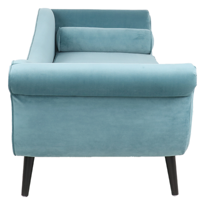 House 69" Modern Chaise Lounge for Bedroom, Office, Living Room with Turquoise Velvet Fabric - Streamdale Furniture