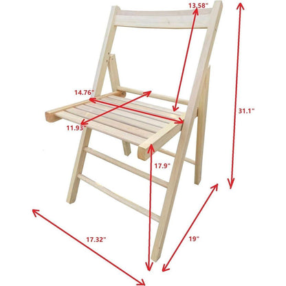 FOLDING CHAIR-2/S, FOLDABLE STYLE -NATURAL