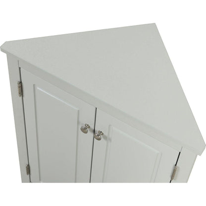 Grey Triangle Bathroom Storage Cabinet with Adjustable Shelves, Freestanding Floor Cabinet for Home Kitchen