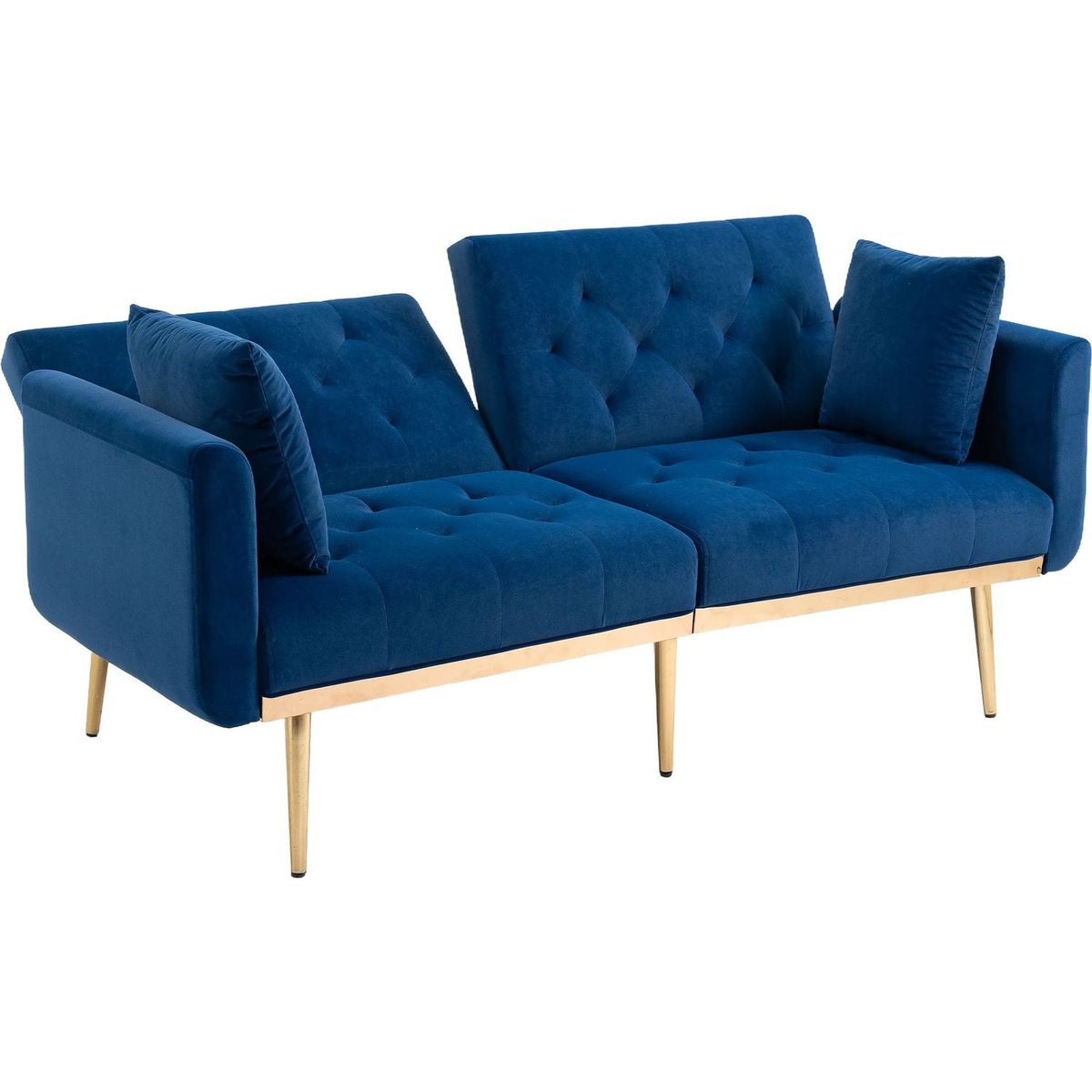 Velvet Sofa, Accent sofa .loveseat sofa with metal feet