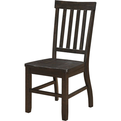 Maisha Side Chair (Set-2) in Rustic Walnut